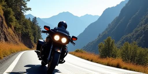 Motocykl na horské silnici